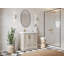 Meuble-lavabo simple de 36 po avec plateau en marbre Degaglia