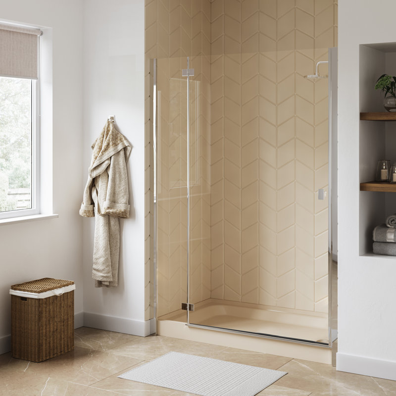 Voltaire 60" x 32" Single-Threshold, Shower Base, Right, Biscuit