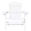 Chaise d'extérieur blanche en bois, pliable et compacte, pliable, style rustique, poids de 30,86 lb-1104271533
