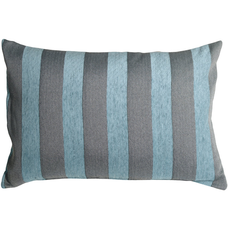 Brackendale Stripes Rectangular Lumbar Pillow, Sea Blue