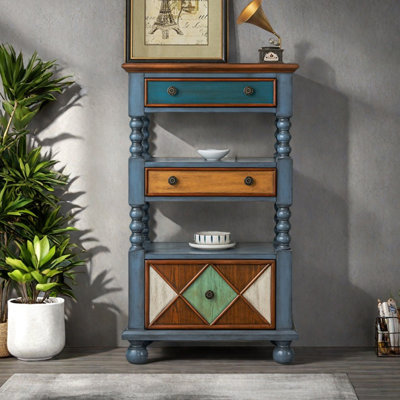Commode d'appoint à colonne romaine de style américain