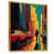 Toile avec cadre flottant or
