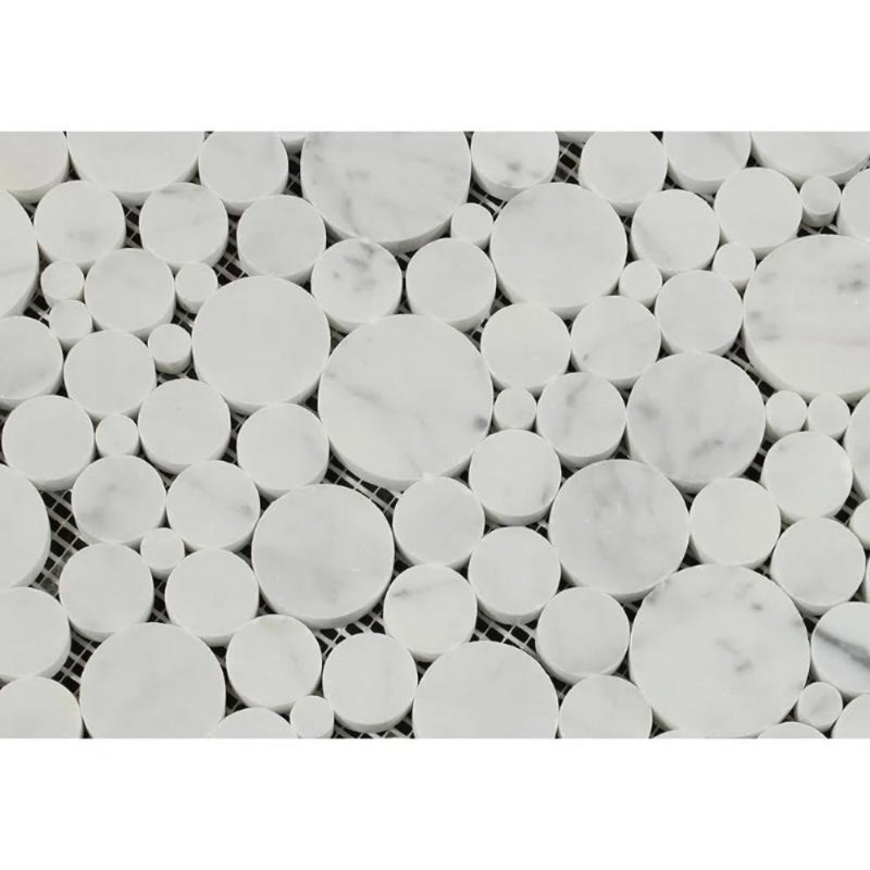 Marble Random Mosaic Wall & Floor Tile, Honed White