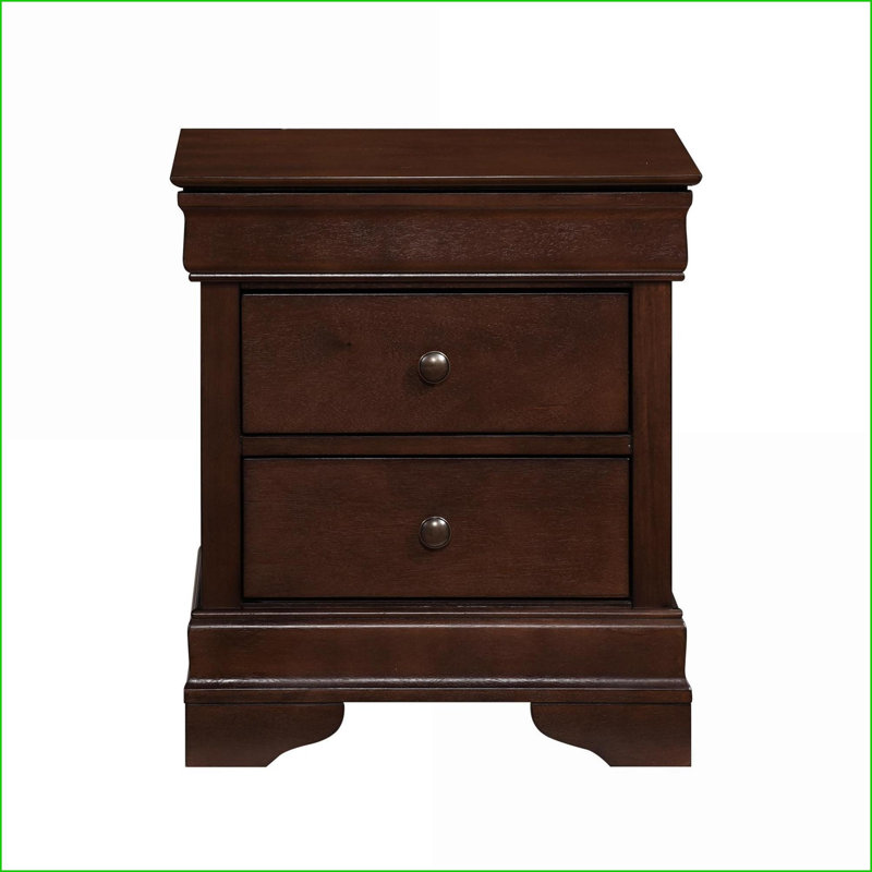 Table de chevet 2 tiroirs et rangement pour bijoux caché Louis Louis