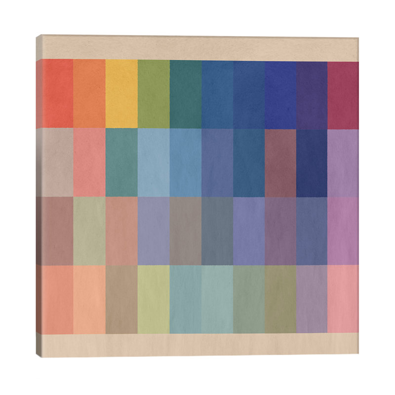 Modern Art - Watercolor Wheel - Wrapped Canvas Print, 45.72 cm H x 45.72 cm W x 1.91 cm D