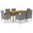 Latitude Run® 7 Piece Patio Dining Set Black-1371730659-1371730660