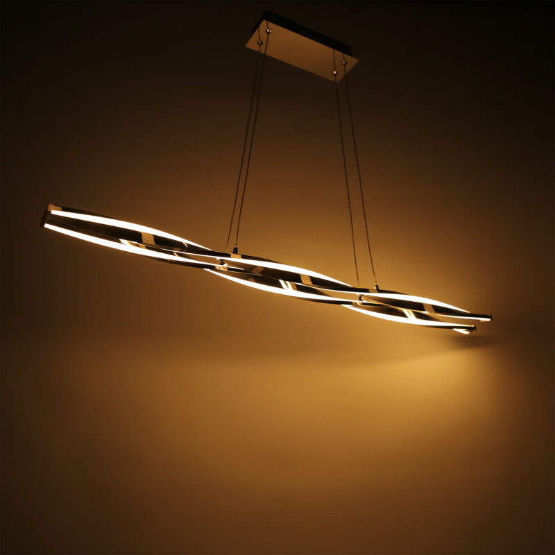 Javier 1 - Light Chrome LED Kitchen Island Pendant