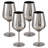 Set Of 4 Long Stem Wine Glasses