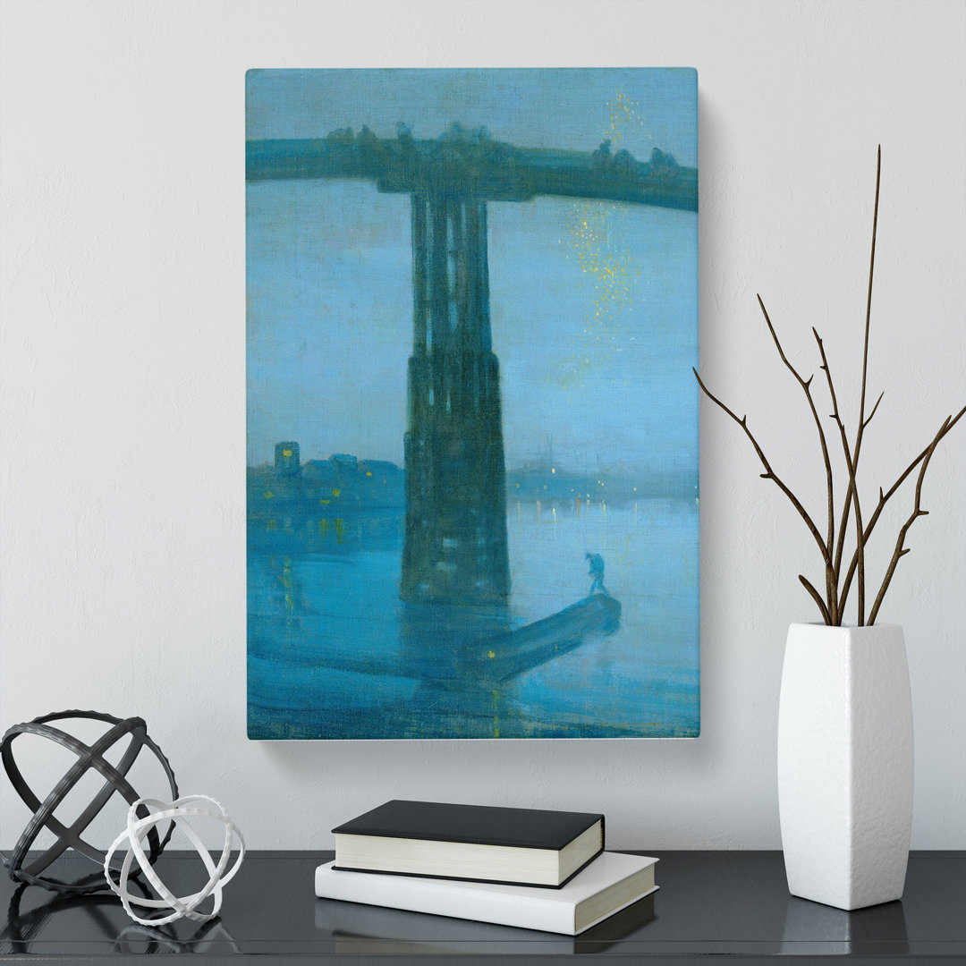 Nocturne Blue And Gold Old Battersea Bridge by James Mcneill Whistler - Wrapped Canvas