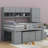 Jernegan Full Size Wooden Loft Bed with Under-bed Desk, Drawers and Shelves-681537296