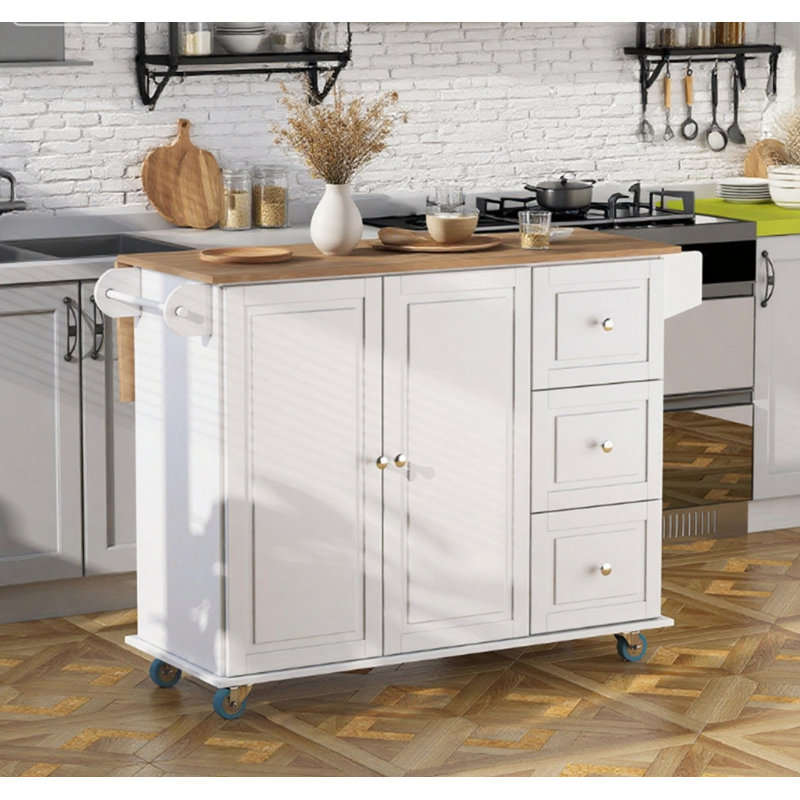 Chariot de rangement pour îlot de cuisine avec chariot de rangement Kitchen Island