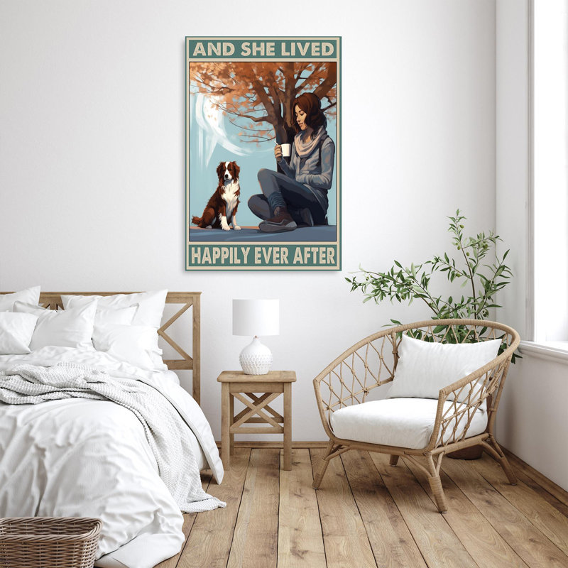 Dog And She Lived Happily Ever After 2 - 1 pièce, H 20 po x l 16 po x P 1,25 po