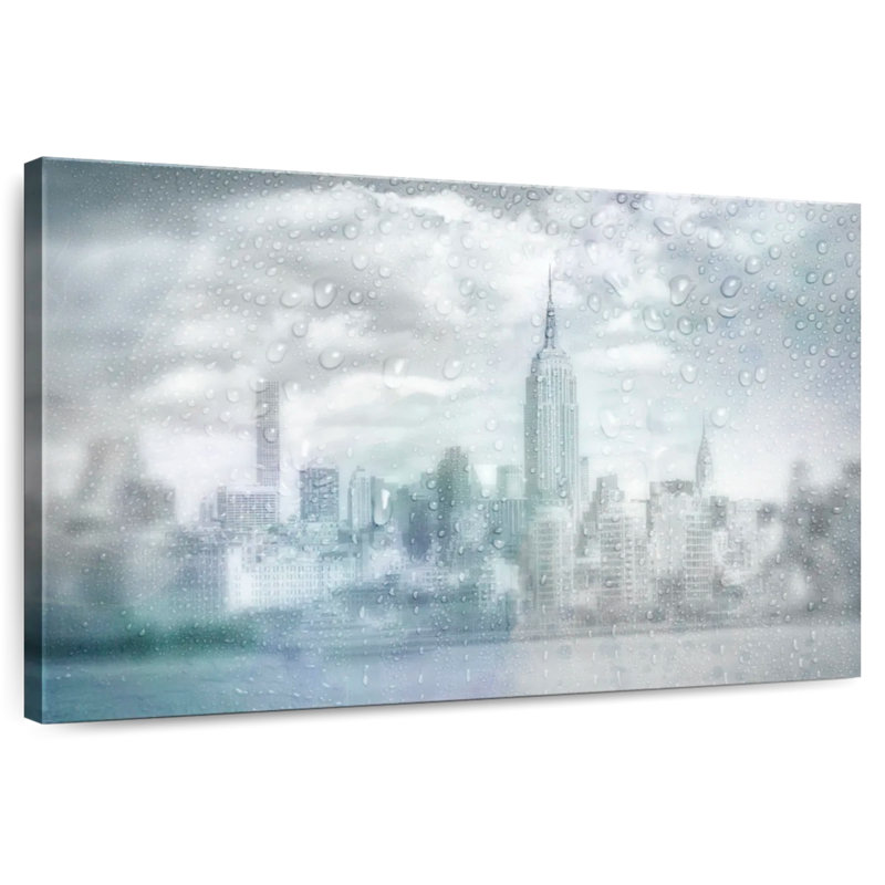 Sirci Midtown Manhattan, jour de pluie, H 32 po x l 48 po