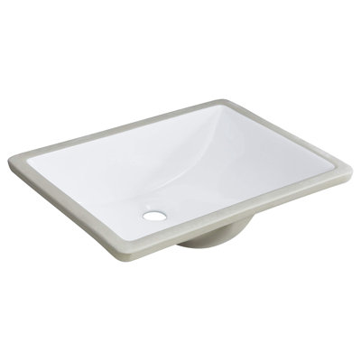 Rectangular Undermount Bathroom Sink With Overflow
