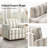 Parker Farmhouse 33'' W Upholstered Swivel Accent Armchair with Solid Wood Base-118698483