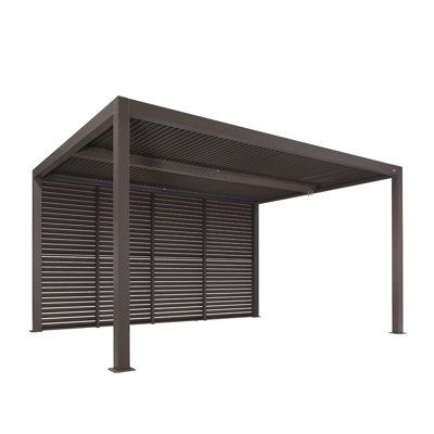 Pergola à persiennes mauve à motif de persiennes avec auvent en aluminium réglable auvent en aluminium avec toit en métal rétractable pour terrasse à l'extérieur
