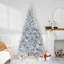 Pre-Lit Artificial Tinsel Christmas Tree - Silver-86204079-86204072