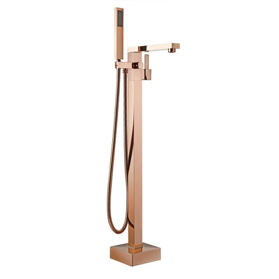 1 Handle Floor Clawfoot Tub Faucet with Diverter