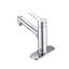 Robinet de lavabo de salle de bain avec douchette extractible, robinet de lavabo de salle de bain moderne à poignée simple avec bouchon de bonde escamotable et plaque de pont-126728739