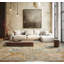 Tapis beige en laine noué à la main Oushak-104851790