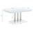 Creston White High Gloss And Chrome Dining Table
