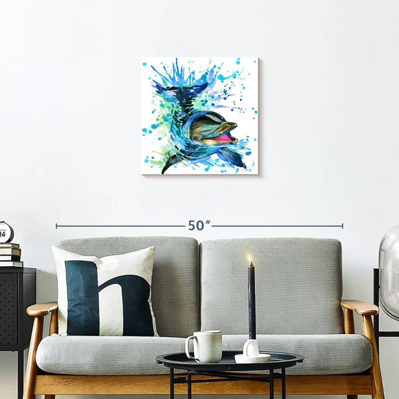 Adeliza Splashing Dolphin, 20" H x 20" W