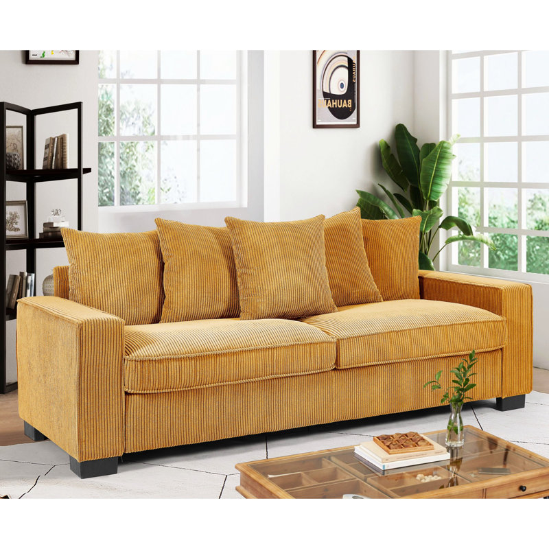 Widney 88'' Corduroy Sofa, Ginger