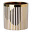  Jardinière - pot à fleurs cylindrique en céramique blanche et dorée 5,5 po