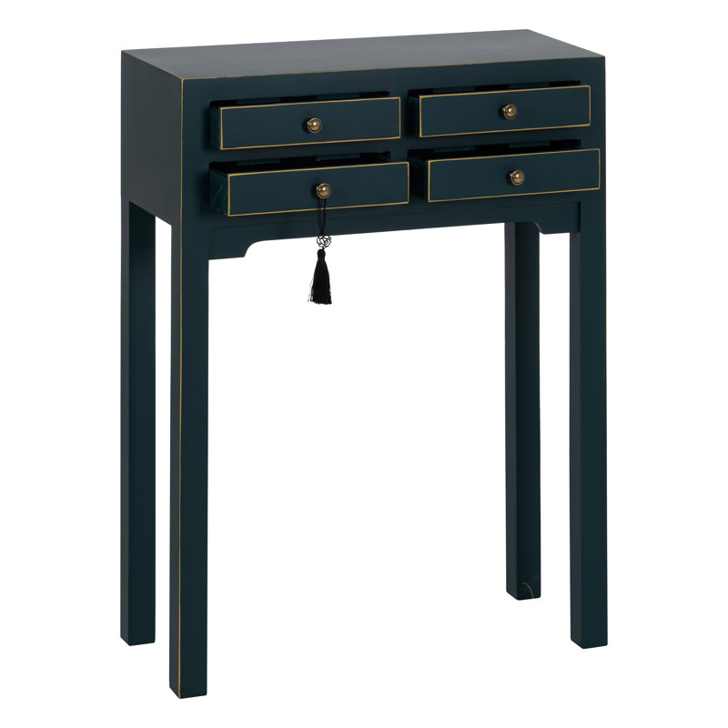 Oriental Console Table, Blue, 85 H x 63 W x 26 D cm