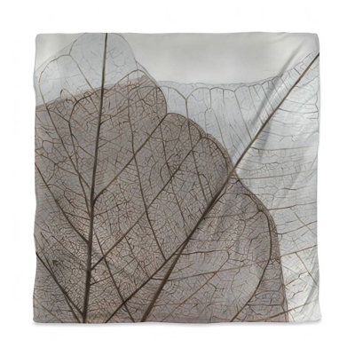 Brown Floral Queen Duvet Cover | Botanical Living Room Decor