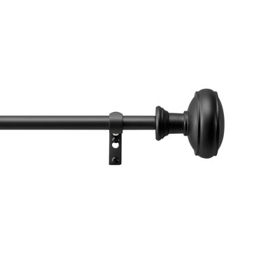 Barrington Rod And Finial Set Matte Black