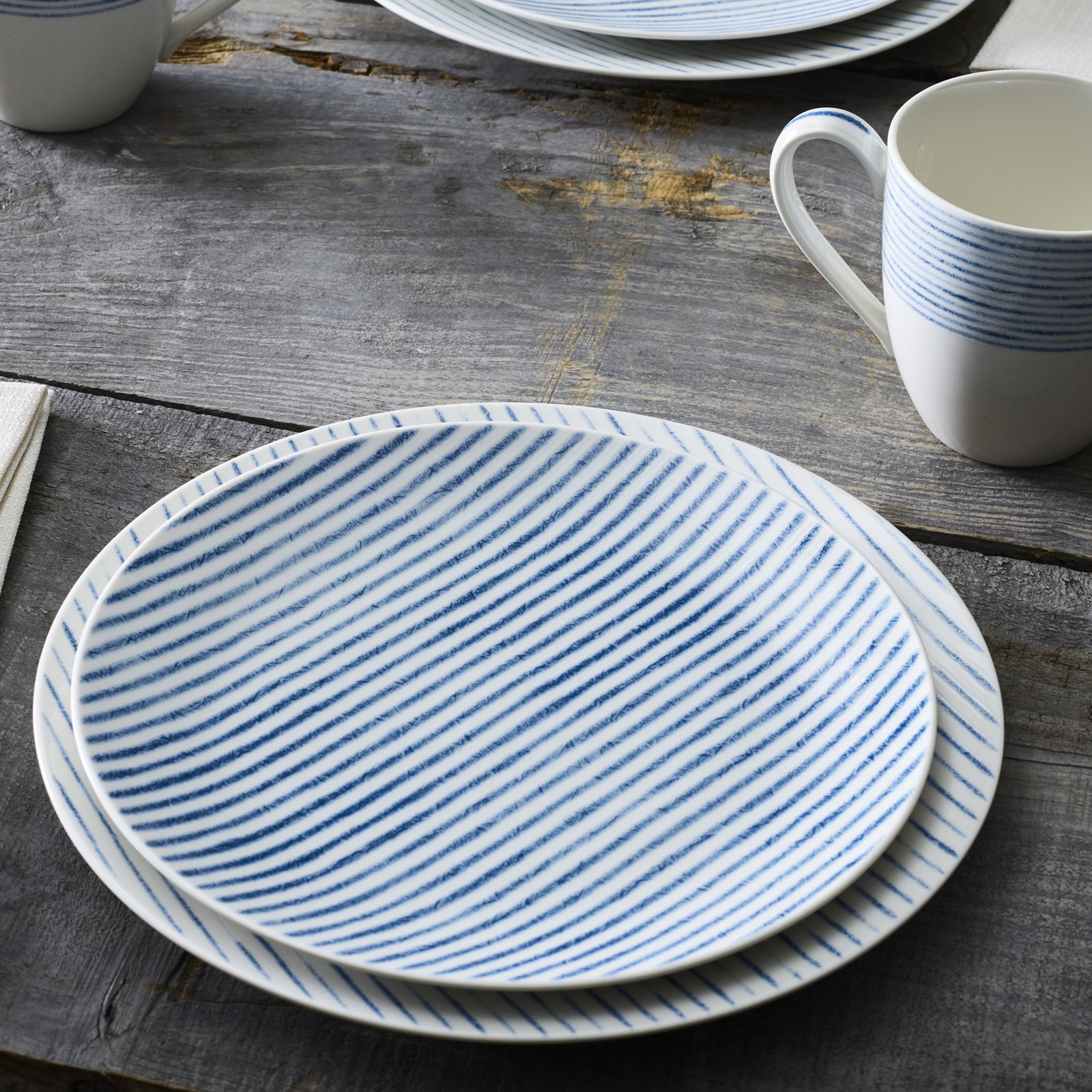 Hammock 10" Porcelain Salad Plate, Blue