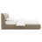Modern Dark Beige Tweed Upholstered Queen Bed