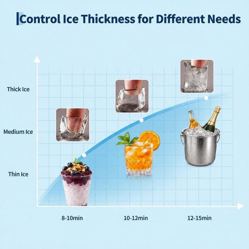 Machine à glace commerciale 450Lbs / 24H avec bac de rangement, unité autonettoyante en acier inoxydable avec affichage numérique pour café