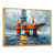 Toile avec cadre flottant or