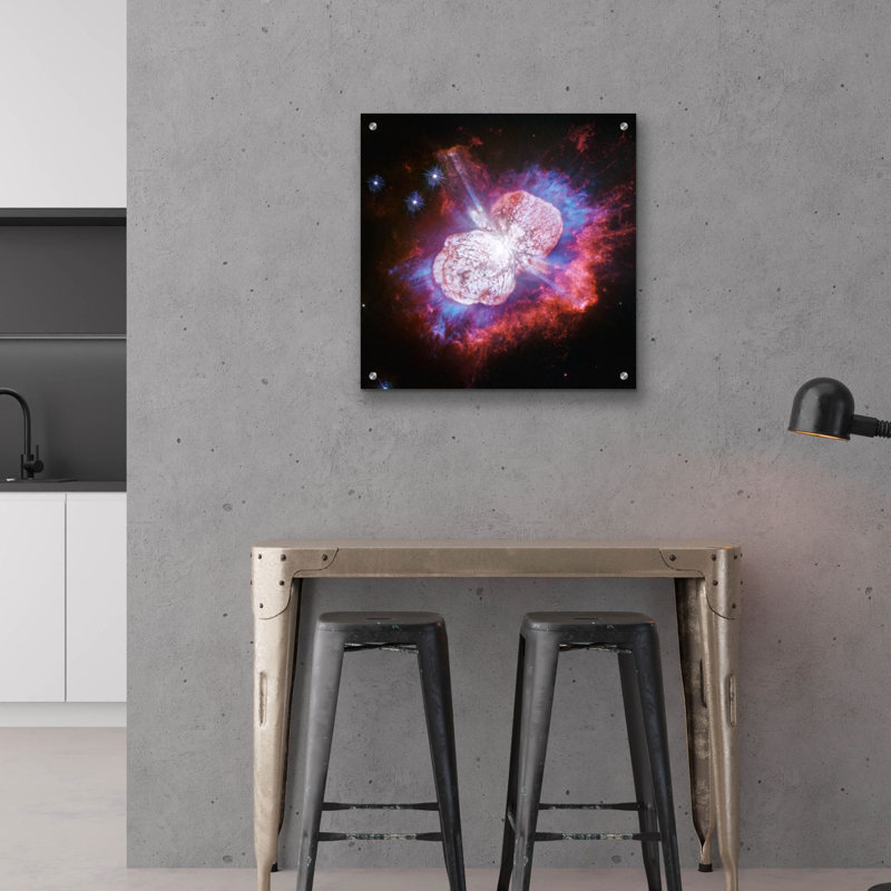  «Eta Carinae» par la téléscope Hubble de la NASA, art mural en verre acrylique, 24 po x 24 po