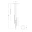Luminaire suspendu cylindrique à 3 lumières Crystal Falls-86618594