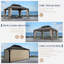 Pavillon de jardin en aluminium à toit double avec toit rigide-120276824