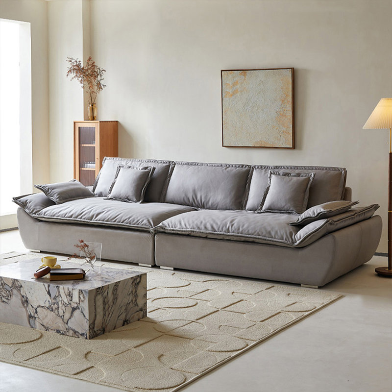 Canapé modulaire gris en polyester, 3, H 31,1 po x l 101,57 po x P 45,67 po