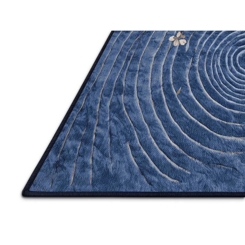 Machine Washable Gray Area Rug, Rectangle 7' x 9'