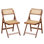 Chaises pliantes en rotin, chaises de salle à manger modernes Mid-Century