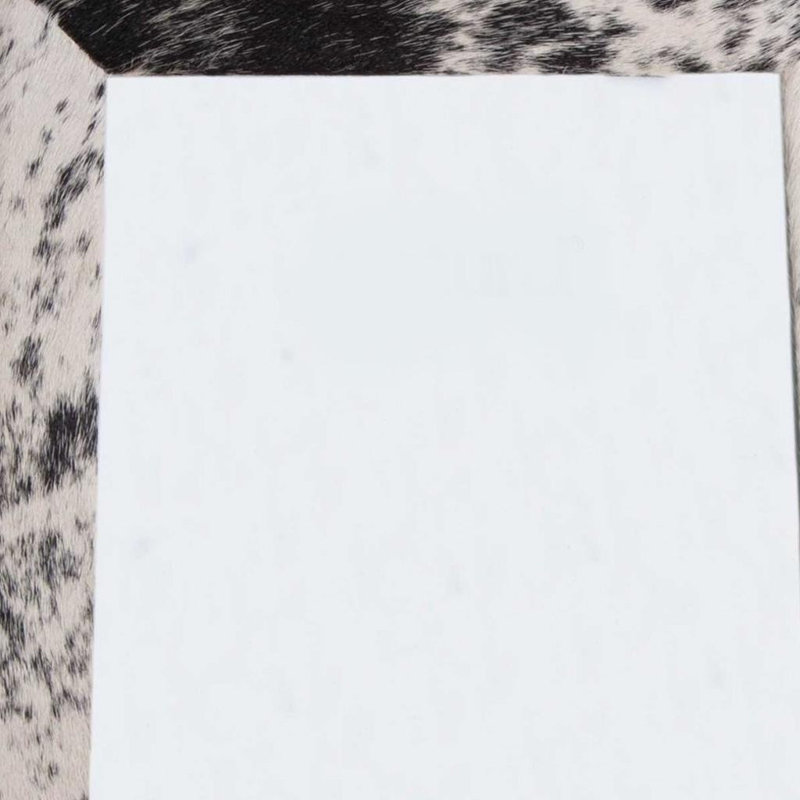 Cadre 8 po x 10 po noir et blanc en cuir de vache, Blanc, 8 po x 10 po