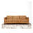 Christopher Tan Leather Electric Inclining Sofa Left Facing