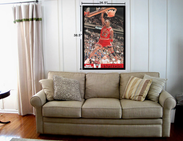 Michael Jordan Famous Foul Line Dunk Sports Poster Print 24 x 36