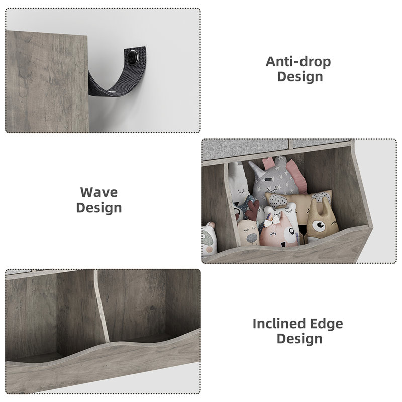 Osmel Bookcase, Gray