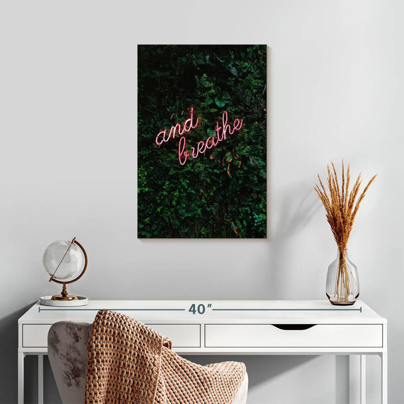 Tergel And Breathe Typography, 24" H x 16" W