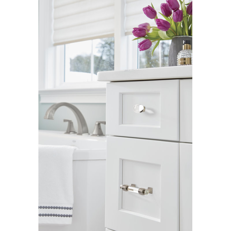 Amerock Glacio Bar Pull, 3", Clear/Satin Nickel