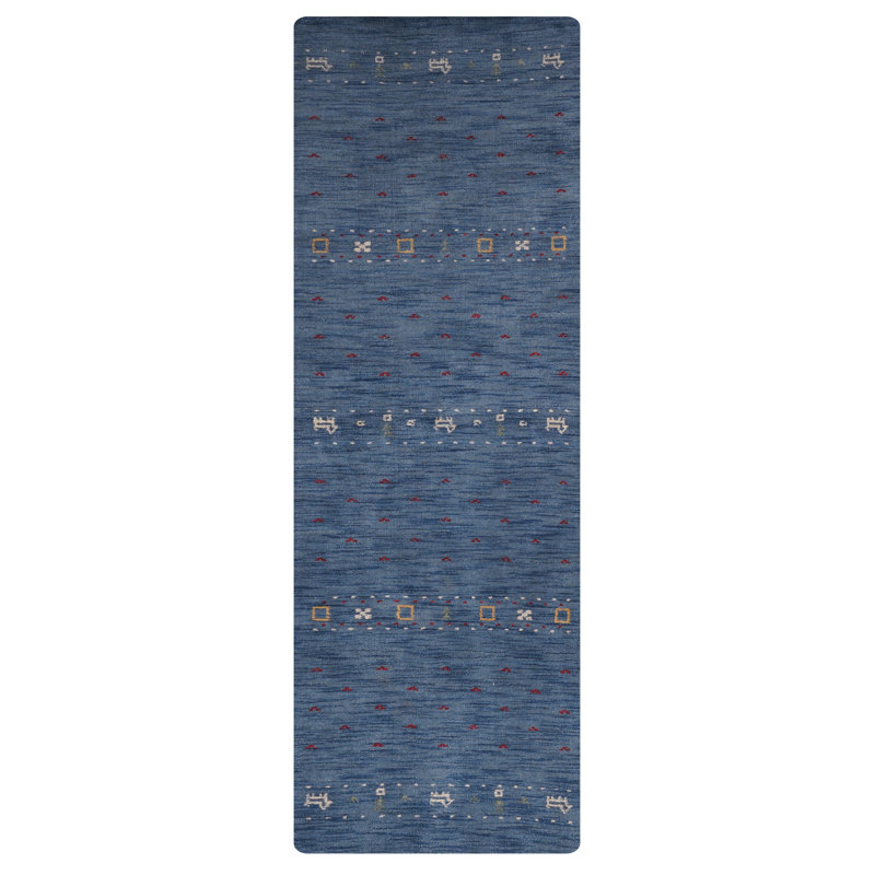 Manns Hand Knotted Loom Wool Eco-Friendly Area Rugs - Runner, Gold Color, Contemporary Modern Design, High Pile Thick Handmade Anti Skid Area Rugs for Living Room, Bed Room