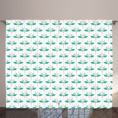 Arelie Polyester Semi Sheer Curtain Pair