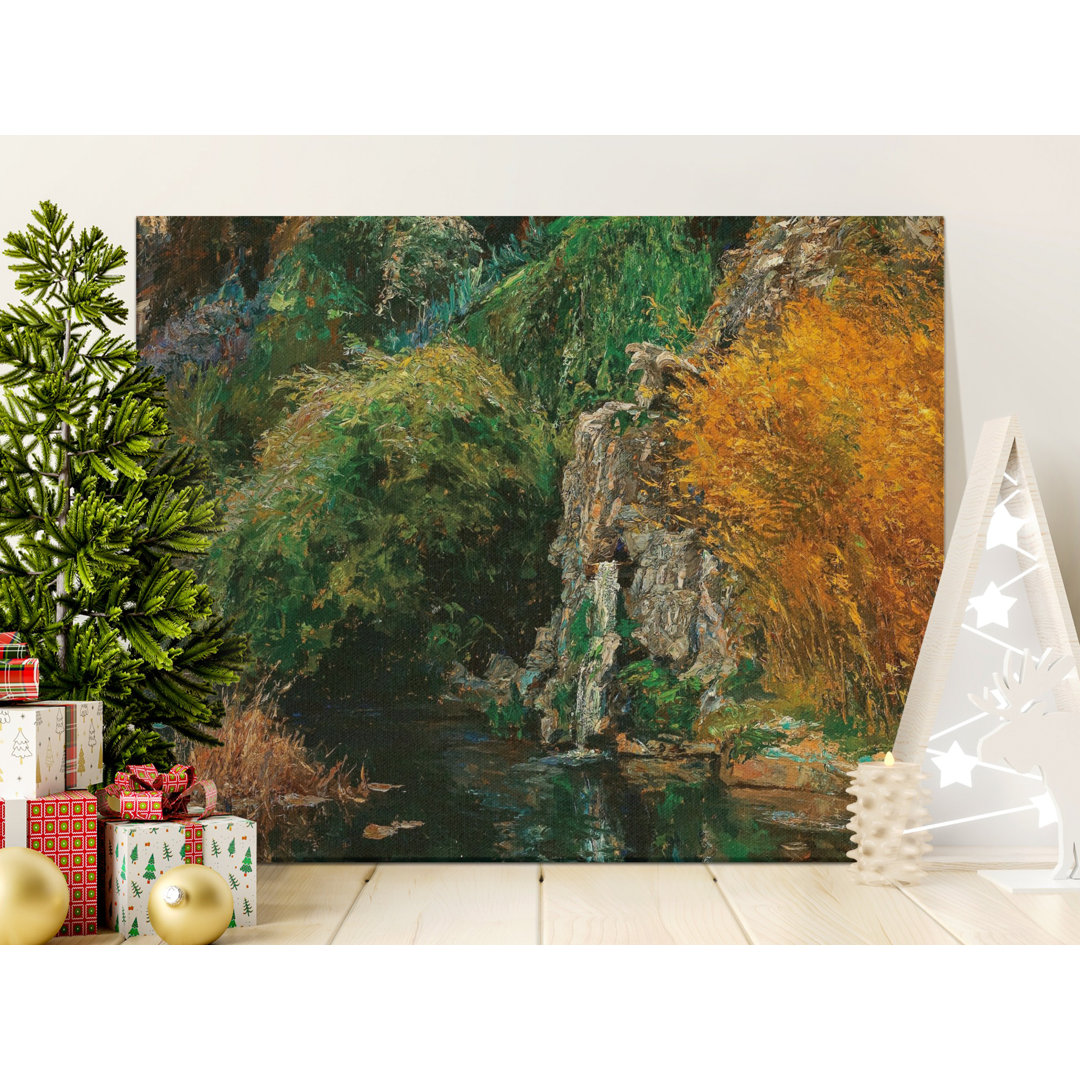 Impressionist Landscape Canvas Wall Art, Gallery Wrapped Print, Forest Pond Scene, Ready to Hang, Archival Quality Canvas, Nature Art